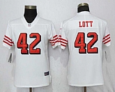 Women Nike 49ers 42 Ronnie Lott White Color Rush Vapor Untouchable Limited Jersey,baseball caps,new era cap wholesale,wholesale hats